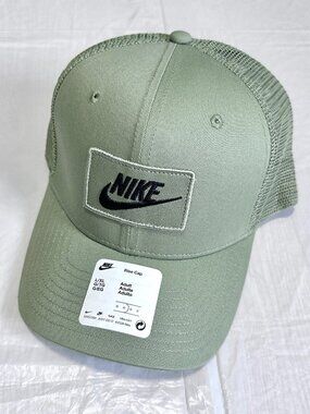 Nike Just Do it Unisex Rise Snapback Trucker Cap -Hat FV5543-386 Olive Green